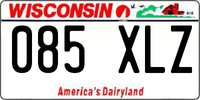 WI license plate 085XLZ