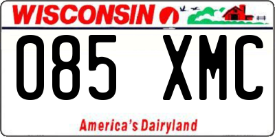 WI license plate 085XMC