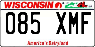 WI license plate 085XMF