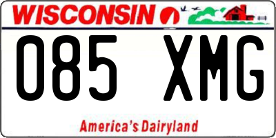 WI license plate 085XMG