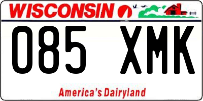 WI license plate 085XMK