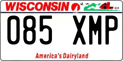 WI license plate 085XMP