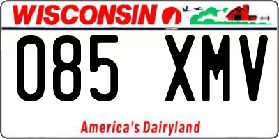 WI license plate 085XMV