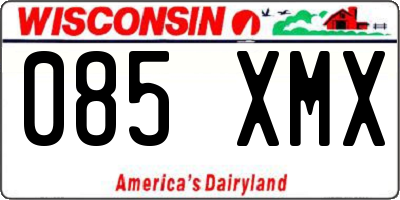 WI license plate 085XMX