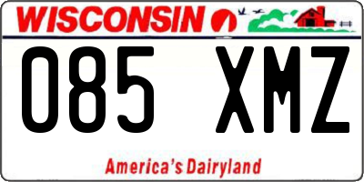 WI license plate 085XMZ
