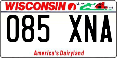 WI license plate 085XNA