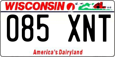 WI license plate 085XNT