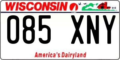 WI license plate 085XNY