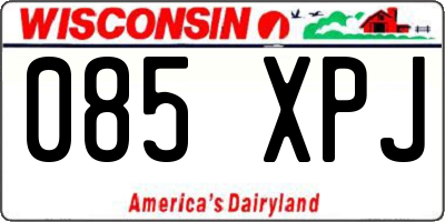 WI license plate 085XPJ