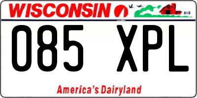 WI license plate 085XPL