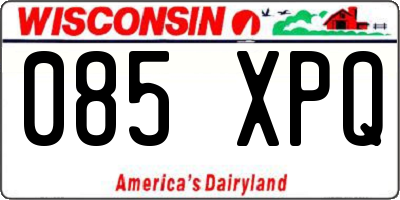 WI license plate 085XPQ