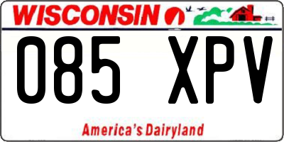 WI license plate 085XPV