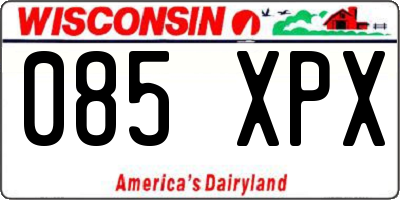 WI license plate 085XPX