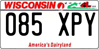 WI license plate 085XPY