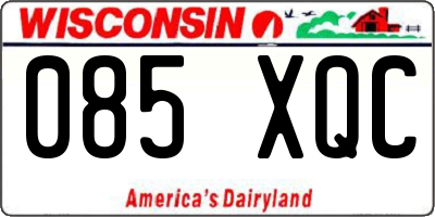 WI license plate 085XQC