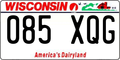 WI license plate 085XQG