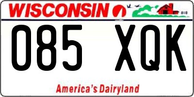 WI license plate 085XQK