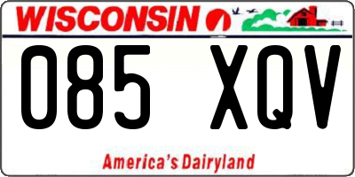 WI license plate 085XQV