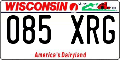 WI license plate 085XRG