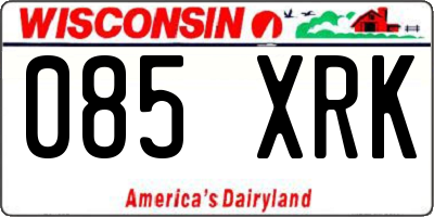 WI license plate 085XRK