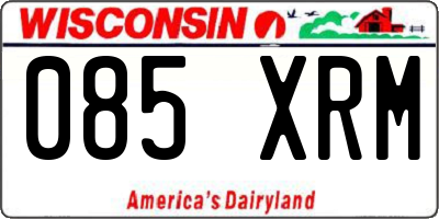 WI license plate 085XRM