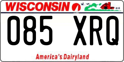 WI license plate 085XRQ