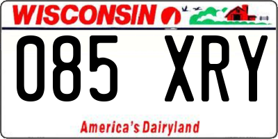 WI license plate 085XRY