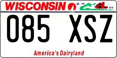 WI license plate 085XSZ