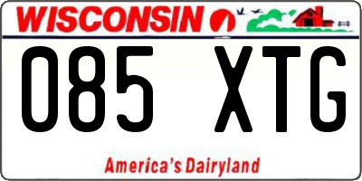 WI license plate 085XTG