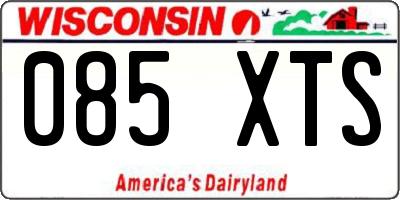 WI license plate 085XTS