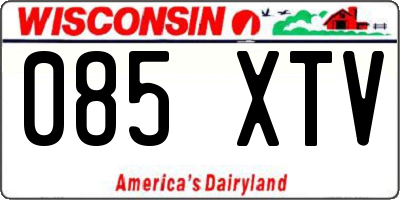 WI license plate 085XTV