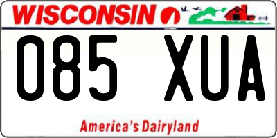 WI license plate 085XUA