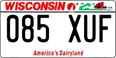 WI license plate 085XUF