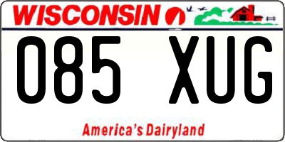 WI license plate 085XUG