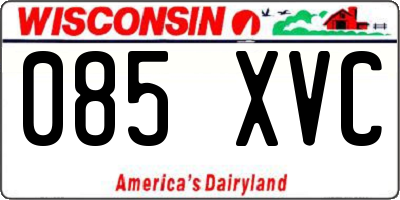 WI license plate 085XVC