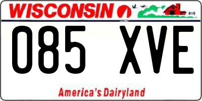 WI license plate 085XVE