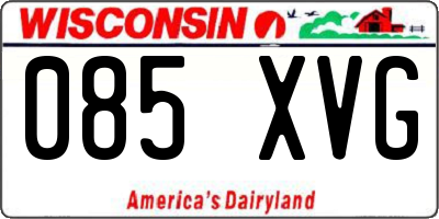 WI license plate 085XVG