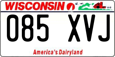 WI license plate 085XVJ
