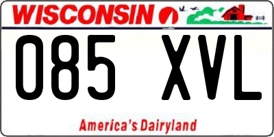 WI license plate 085XVL