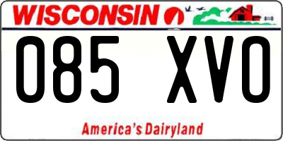 WI license plate 085XVO