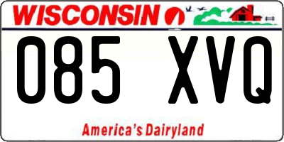 WI license plate 085XVQ