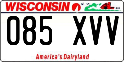 WI license plate 085XVV