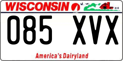 WI license plate 085XVX
