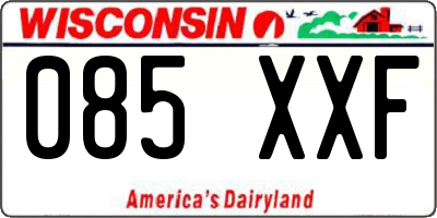 WI license plate 085XXF