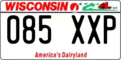 WI license plate 085XXP