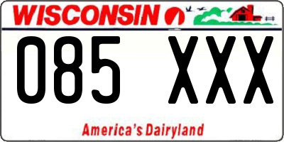 WI license plate 085XXX