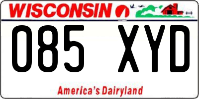 WI license plate 085XYD
