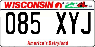 WI license plate 085XYJ