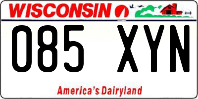 WI license plate 085XYN
