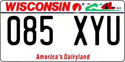 WI license plate 085XYU